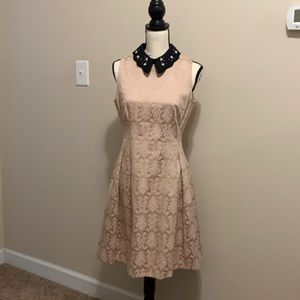 Eva Mendes blush tapestry dress